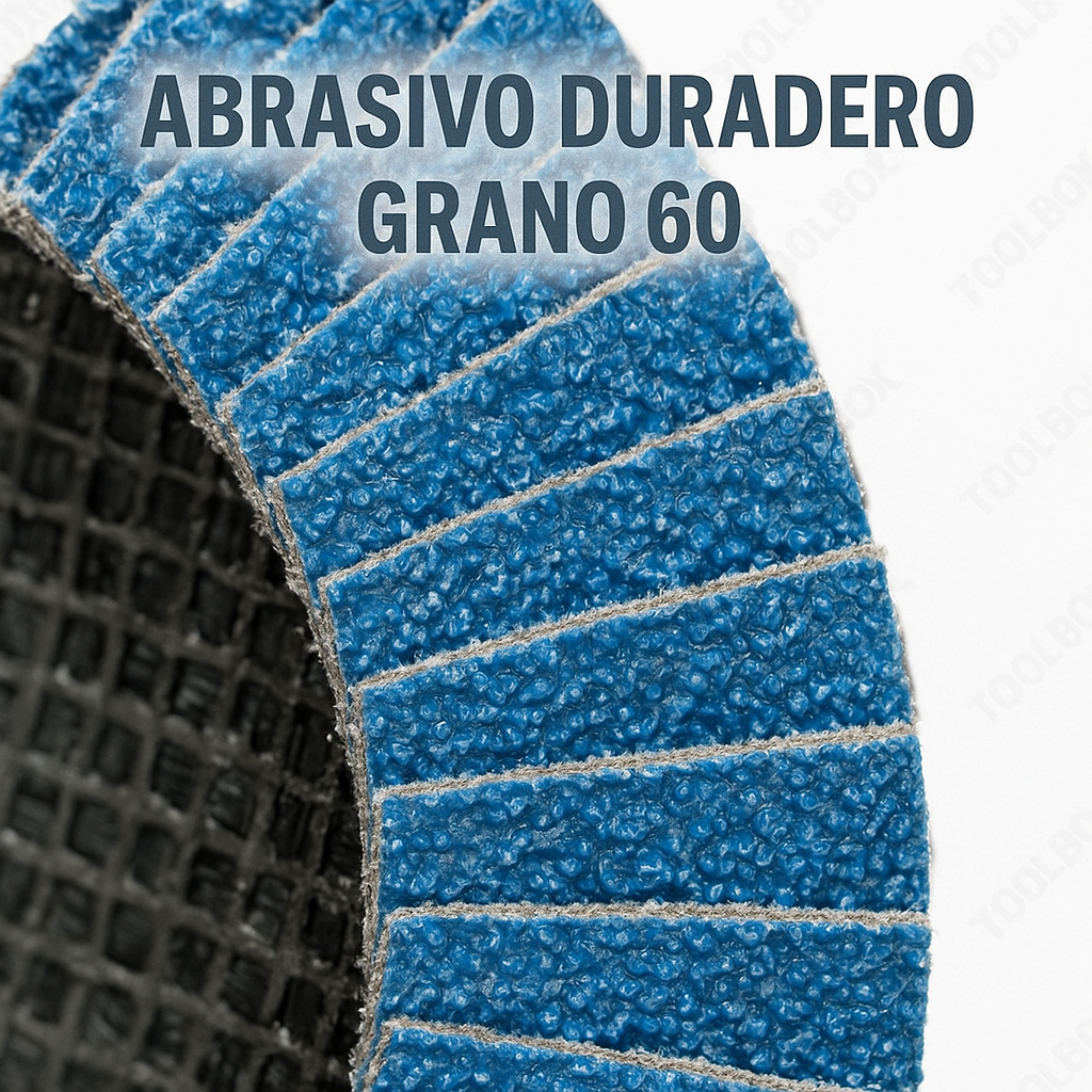 Disco Laminado Con Lija 4 1/2" Grano Z60,   Alto Rendimiento Sudarshan